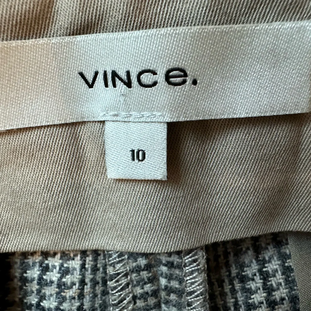 Vince plaid Italian wool-blend high rise trouser (10, heritage grey) - Picture 8 of 12